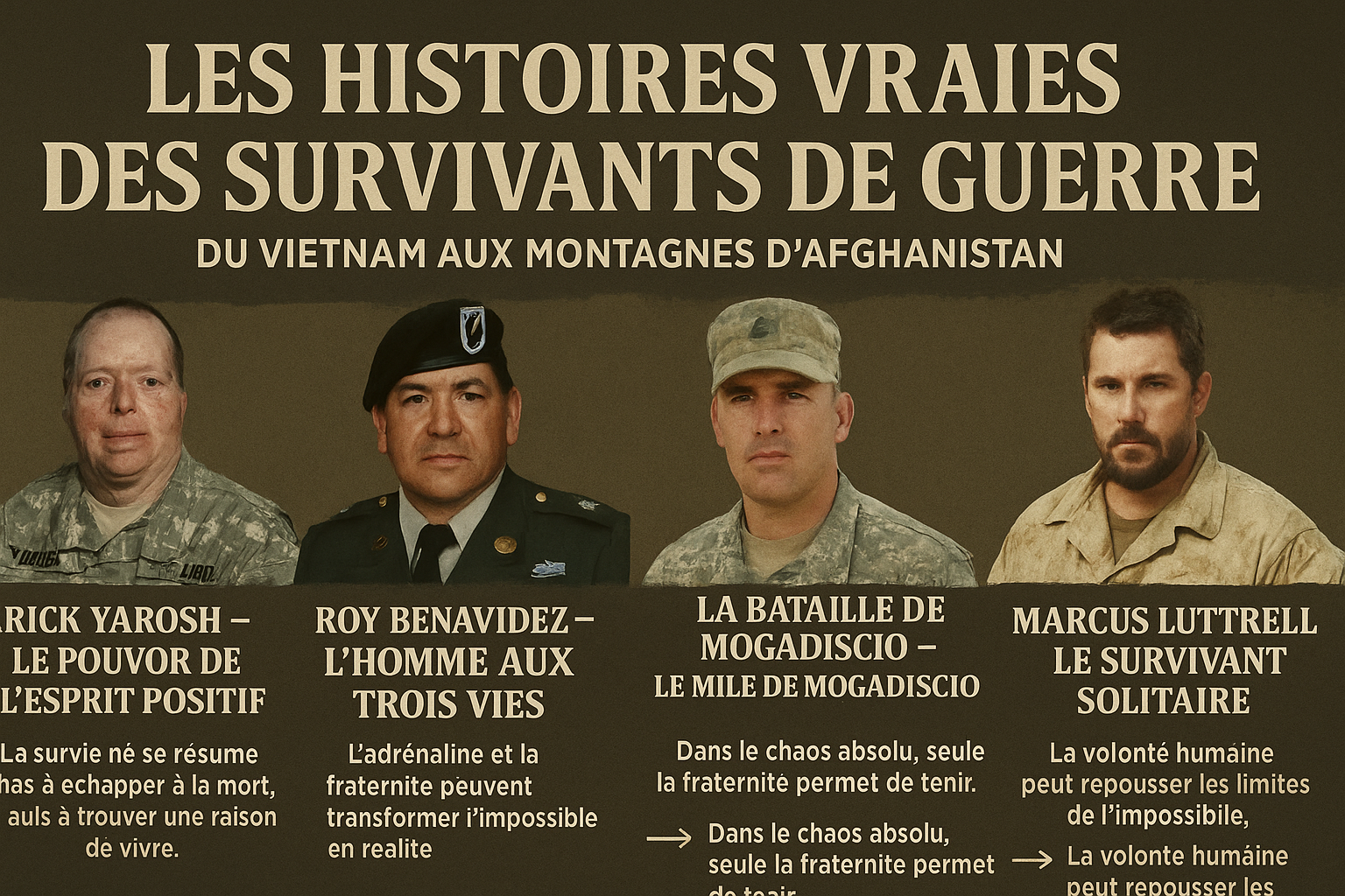 Échapper à la mort : Récits de guerre authentiques d'anciens militaires