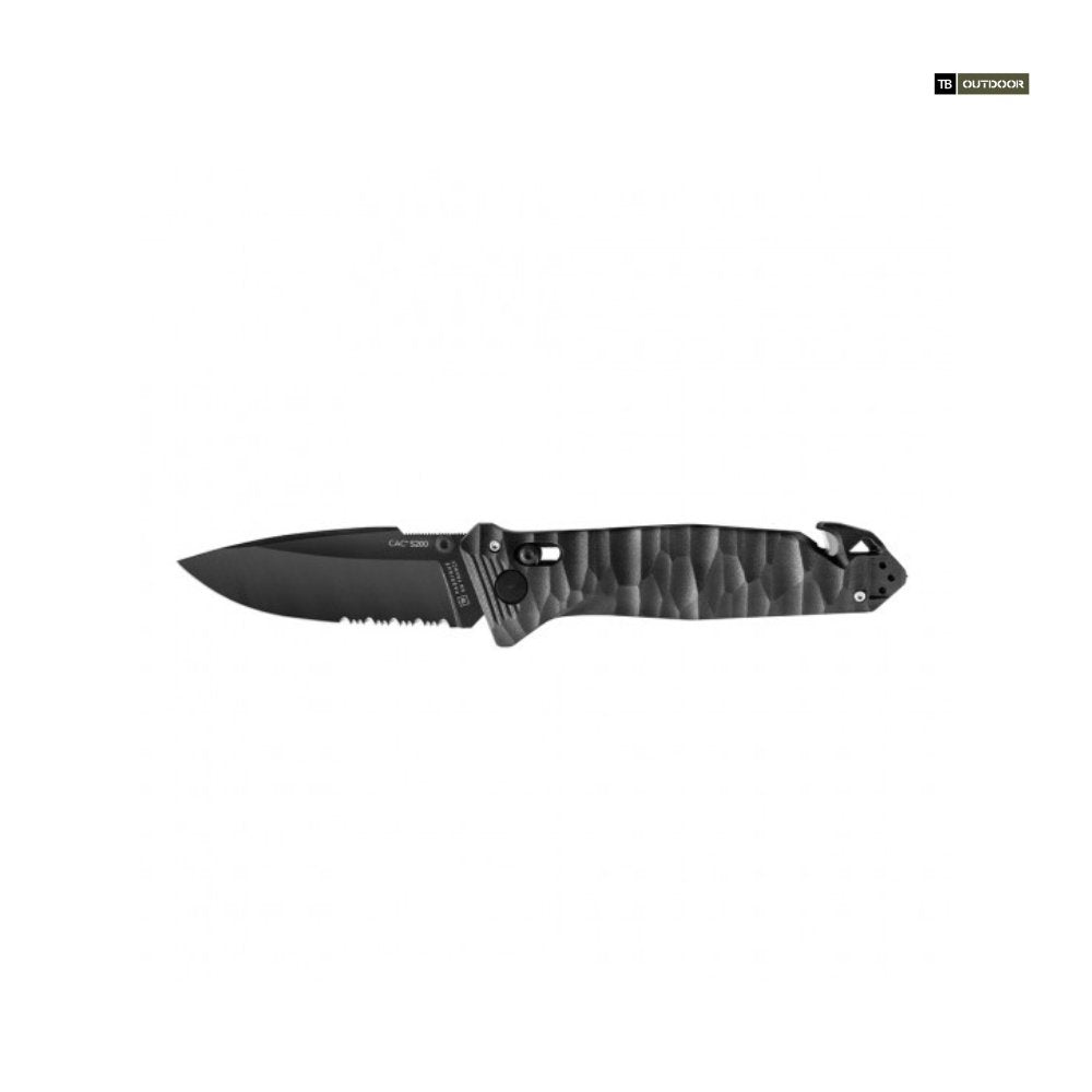 Couteau de poche Cac® S200 serration PA6 noir - PhilTeam